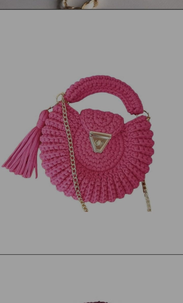 Luxury Handmade Crochet Handbag for Women – Stylish Maroon Knit Shoulder & Crossbody Bag