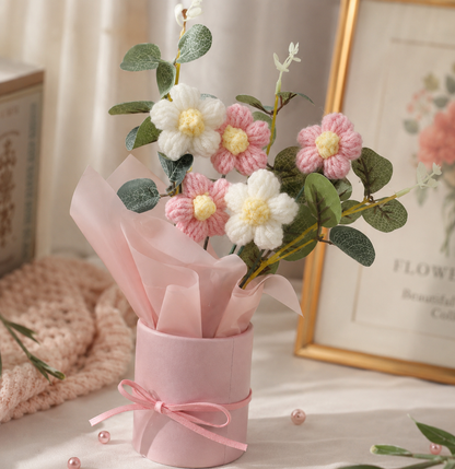 Handmade Crochet Flower Bouquet – Cute Handmade Floral Gift for Special Occasions