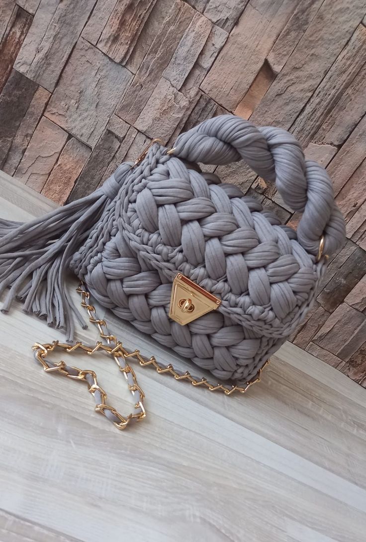 Luxury Handmade Crochet Handbag for Women | Emerald Green Designer Sling Bag with Golden Chain