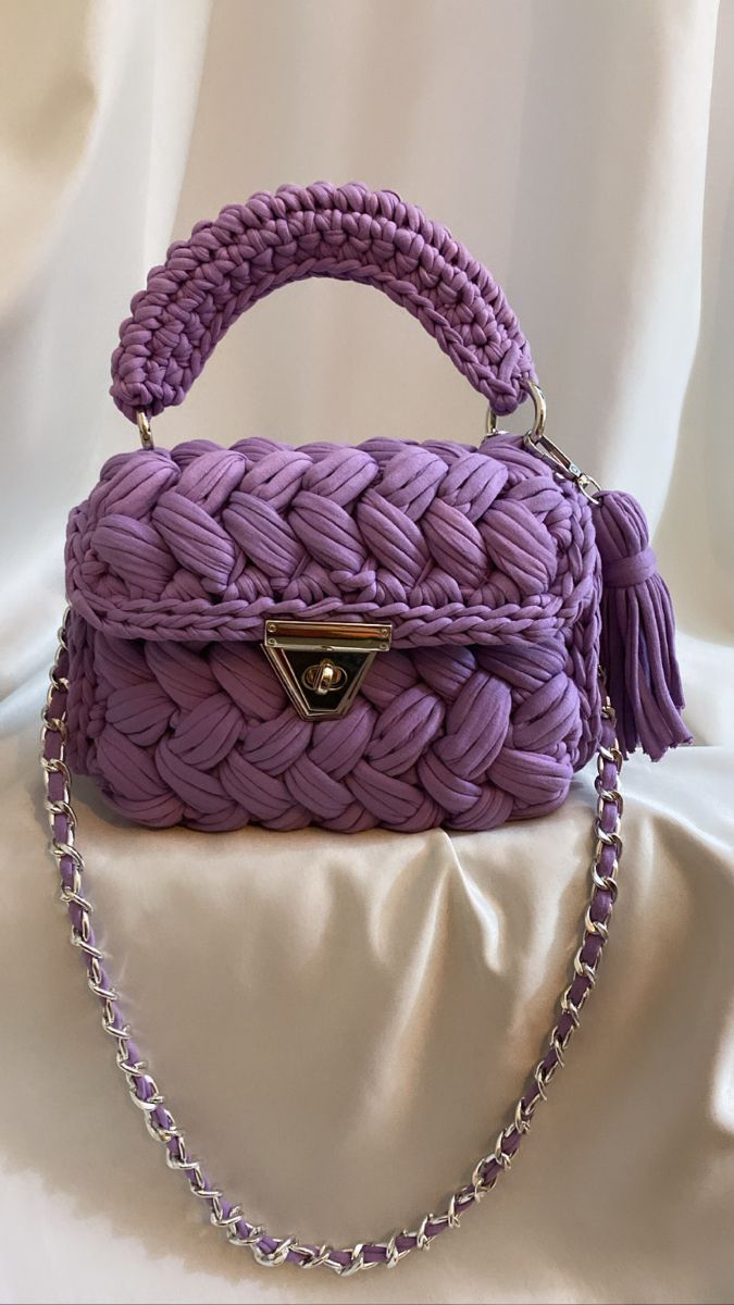 Luxury Handmade Crochet Handbag for Women | Emerald Green Designer Sling Bag with Golden Chain