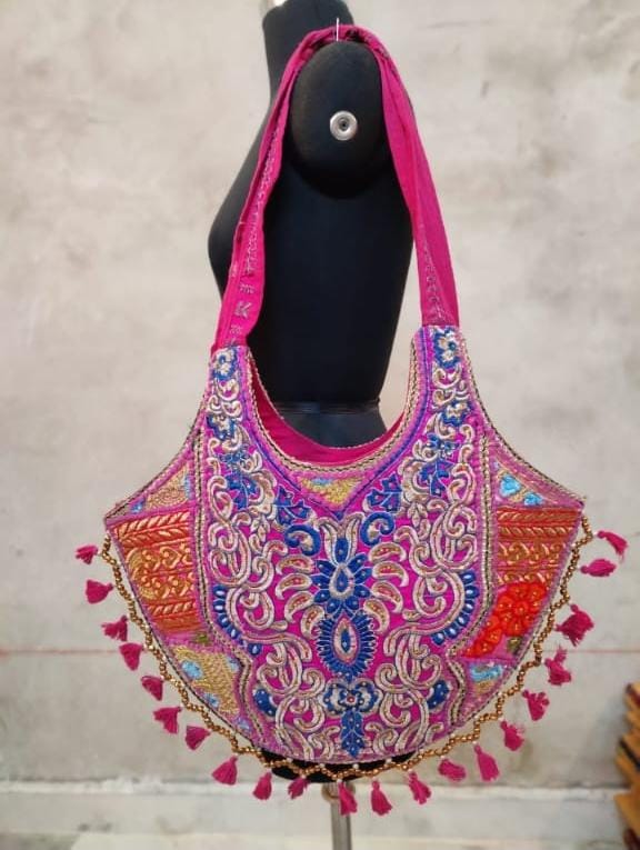 Boho Handmade Embroidered Tote Bag – Premium Ethnic Shoulder Bag ✨
