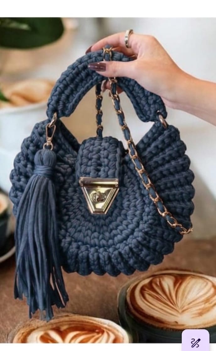 Luxury Handmade Crochet Handbag for Women – Stylish Maroon Knit Shoulder & Crossbody Bag