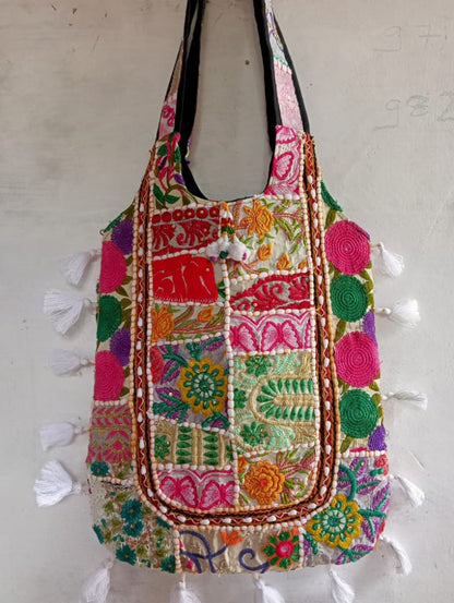 Boho Handmade Embroidered Tote Bag – Premium Ethnic Shoulder Bag ✨